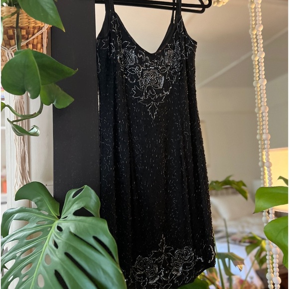 Vintage Cache beaded silk dress - Picture 2 of 5